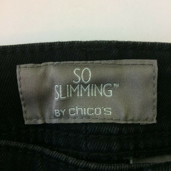 Chico's So Slimming Womens Jeans Sz 0.5 = US 6 Short 32x29 Embellished Bootcut - Picture 6 of 7